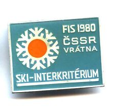 pin FIS SKI INTERKRITERIUM VRATNA 1980 - Alpine skiing badge picture