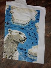 Cannon Royal Family Cotton Polar Bear Beach Bath Towel Vtg 35x60