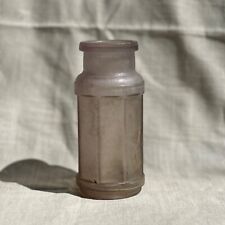 Vintage Purple Amethyst Bottle Glass Octogon Jar Antique 6