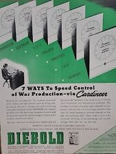 1942 Diebold Safe & Lock Fortune WW2 Print Ad Q4 Cardineer War Production picture