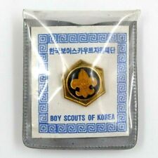 SEALED 1990's Boy Scouts of Korea Flag Fleur-de-Lis Lapel Pin World Scouting picture