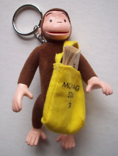 Curious George with newspaper bag key chain 3 papers picture