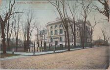 Lowell Massachusetts Court House Trolley Tracks Postcard picture