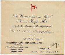Commander of British Navy invitation to Canada Consul in Shanghai China 1946 picture