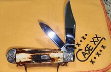 1997 3 DOT CASE XX RED STAG MINT SET  2 BLADE JACK #138 OF 250 MADE VERY RARE picture