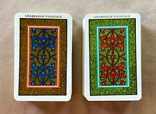 Vintage 1981 ~ “KEM Pinochle Playing Cards”~ Arabesque 2 Decks in Bakelite Case picture