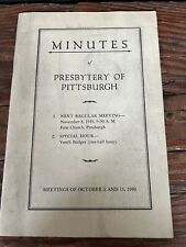 1949 Minutes of Presbytery of Pittsburgh PA Booklet picture