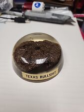 Texas Bullshit Acrylic Paperweight - Vintage - Gag Gift - Lucite picture