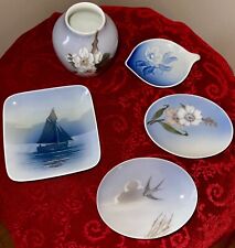 Bing and Grondahl + Royal Copenhagen Lot of 5 Pieces Vintage Small Vase & Dishes picture