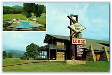 c1950's Valley View Lodge Motel Townsend Tennessee TN Swimming Pool Postcard picture