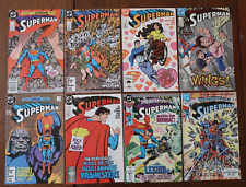 LOT OF 8 SUPERMAN COMIC BOOKS VARIOUS TITLES DC COPPER AGE  NICE GROUP Z2664 picture