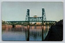 Steel Bridge Spanning the Willamette River PORTLAND OR Vintage Postcard 0890 picture