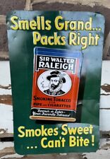 Vintage Sir Walter Raleigh Tobacco Sign Authentic picture