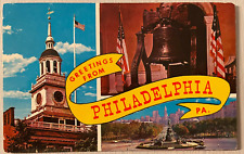 Vintage Postcard 1968 Greetings from Philadelphia PA picture