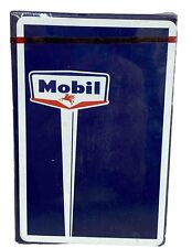 Vintage MOBILE OIL Gas Station Sign On Playing Cards BLUE Factory Sealed NOS picture