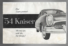 Original 1954 Kaiser Fold Out brochure w/Darrin 161 + rough but complete picture