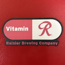 Rainier Beer Vitamin R Vinyl Sticker 3” Brewery Classic Seattle WA picture