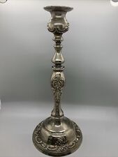 GSA Silver Plated Tall Ornate Silver Plated High End Candle Holder picture