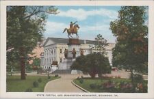 c1920s Postcard State Capitol Statue Richmond, Virginia VA UNP 5375.4 picture