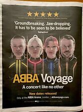 ABBA Voyage Concert Like No Other Newspaper Advert Poster Full Page Large 14x11” picture