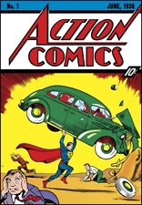 1938 DC Comics Superman #1 Cover Poster Print Clark Kent Man Of Steel 🔴🔵🟢 picture