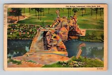 Little Rock AR-Arkansas, Old Bridge, Lakewood, Antique, Vintage c1941 Postcard picture