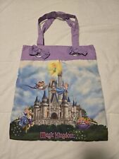 Authentic Disney Parks Magic Kingdom Purple Cloth Tote Bag With Pockets picture