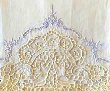 Vintage Embroidered Lace Fingertip Towels UNUSED - Collectible picture