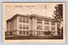 Conneaut OH-Ohio, High School Building, Antique Vintage c1917 Souvenir Postcard picture