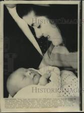 1967 Press Photo Luci Johnson Nugent and son at Seton Hospital in Austin, TX picture