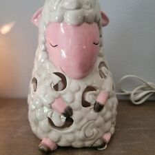 Vintage Ceramic Lamb Sheep Night Light Lamp. Baby Nursery LAMP picture