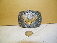 Vintage Western Style Eagle Belt Buckle With Gold, Silver Tone Plating picture