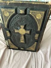 RARE Vintage Parallel Column Family Holy Bible W/Pictorial Illustrations Old . picture