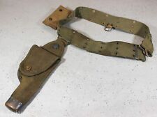 US Pre WW1 Cavalry Experimental 1911 Canvas Mills Holster 1914 Eagle Snap Belt picture