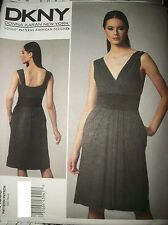 Miss Vogue DKNY Donna Karan 1235 UNCUT Pattern Dress Full Skirt Size 8-10-12-14 picture
