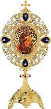 The Jesse Tree Madonna and Child Icon in Footed Frame for Altar or Shrine 7 In picture