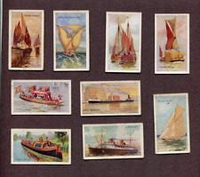 1929 NICOLAS SARONY CIGARETTES SHIPS OF ALL AGES 9 DIFFERENT TOBACCO CARD LOT picture