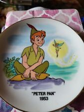 Set Of 2 Vintage Disney 6 1/2” Plates, Peter Pan 1953, Pinocchio 1940 picture