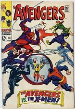 Avengers #53 -- Avengers Vs X-Men -- Magneto Buscema Cover Marvel 1968 picture