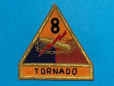 POST WWII, U.S. ARMY, OCCUPATION PERIOD, 8th ARMORED DIVISION, BULLION, PATCH picture