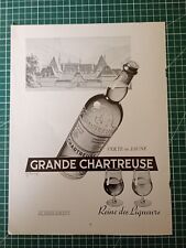 1291 beautiful advertisement circa 1960 Liqueur Grande Chartreuse green or yellow picture
