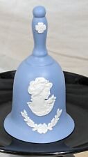 Vintage Porcelain White and Blue Jasper Cameo Decorative Bell picture