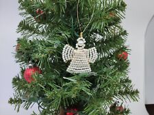 Handcrafted Small Pearl Angel Chrismon Christmas Ornament picture