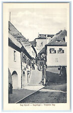 c1950's Windows View Crowd Using Sag Stairs Sibiu Hermannstadt Romania Postcard picture