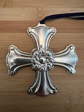 Reed And Barton Sterling Silver Christmas Cross Ornament 2001 picture