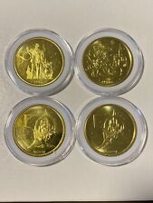 Disney World 50th Anniversary Commemorative Medallion Coin n Case Partners Set 4 picture