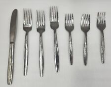 Vintage Stainless by Present Japan MCM Flatware 7 Pcs Atomic Star picture