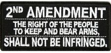 2nd Amendment Shall Not Be Infringed Tab Patch, Iron On / Sew On picture