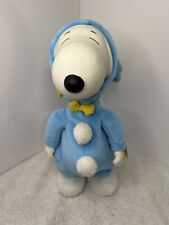 Gemmy Peanuts Snoopy Easter Beagle Dog 13 Inch Sings & Dances Blue Bunny Costume picture