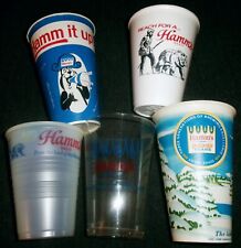 Lot of  Different Hamm's 1950's - 60's Vintage Wax & Plastic Cups, St Paul MN picture